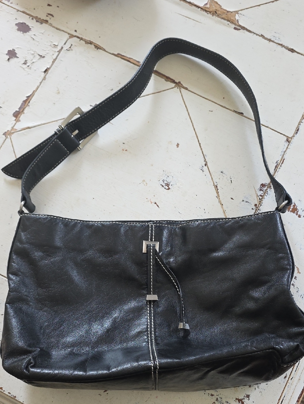 Etienne Aigner Black Leather Shoulder Bag